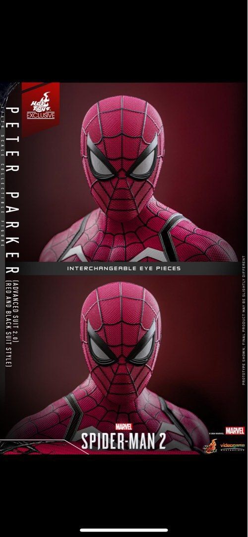 Hot Toys 1 6 VGM66 Marvel S Spider Man 2 Peter Parker Advanced Suit 2 0 Red And Black Suit