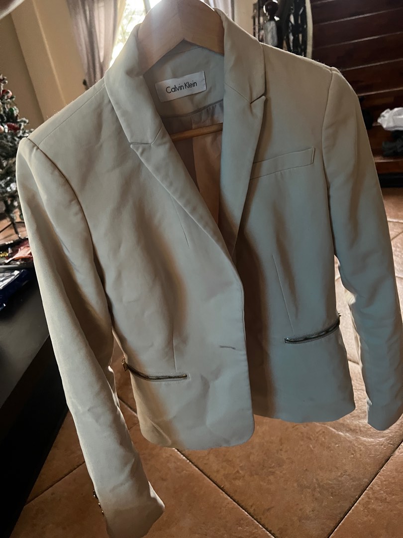 Calvin Klein Nude Blazer Women S Fashion Coats Jackets And Outerwear On Carousell