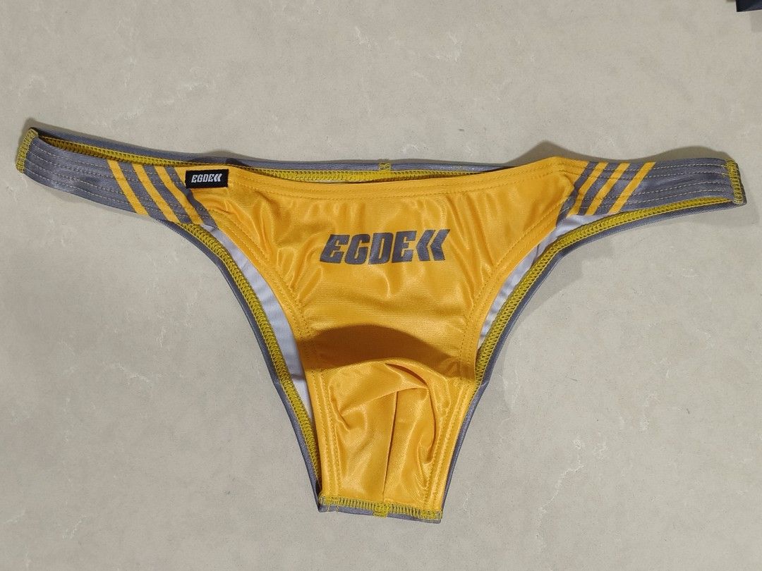 Egde Trident Super Low Rise Bikini Yellow Men S Fashion Bottoms New Underwear On Carousell