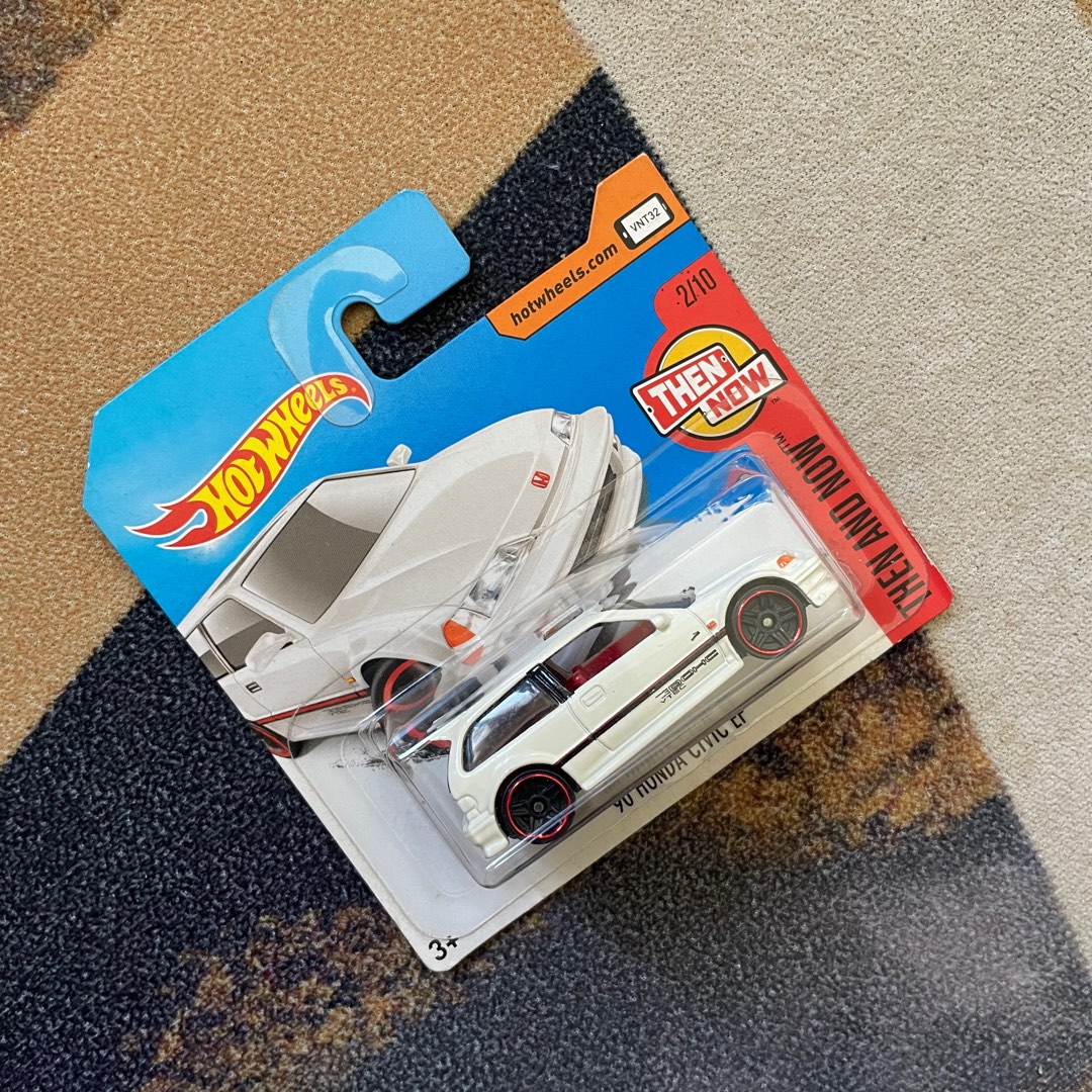 Hot Wheels Honda Civic Ef Putih Short Card Hobbies Toys Toys