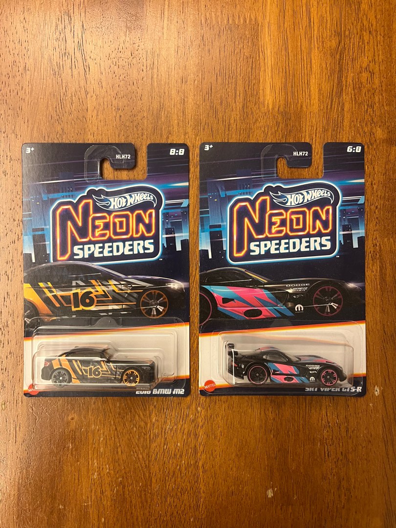 Hot Wheels Neon Speeders 2023 2016 BMW M2 F87 2017 Dodge SRT Viper GTS R VX 1 64 1 64 Not