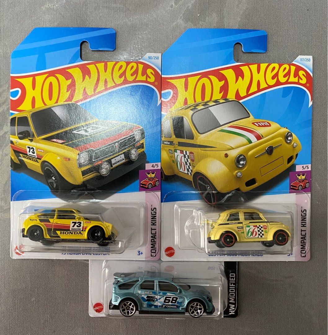 Hot Wheels FIAT 500D Modificado 73 HONDA Civic Custom Pontiac Aztek Custom Lot Hobbies Toys