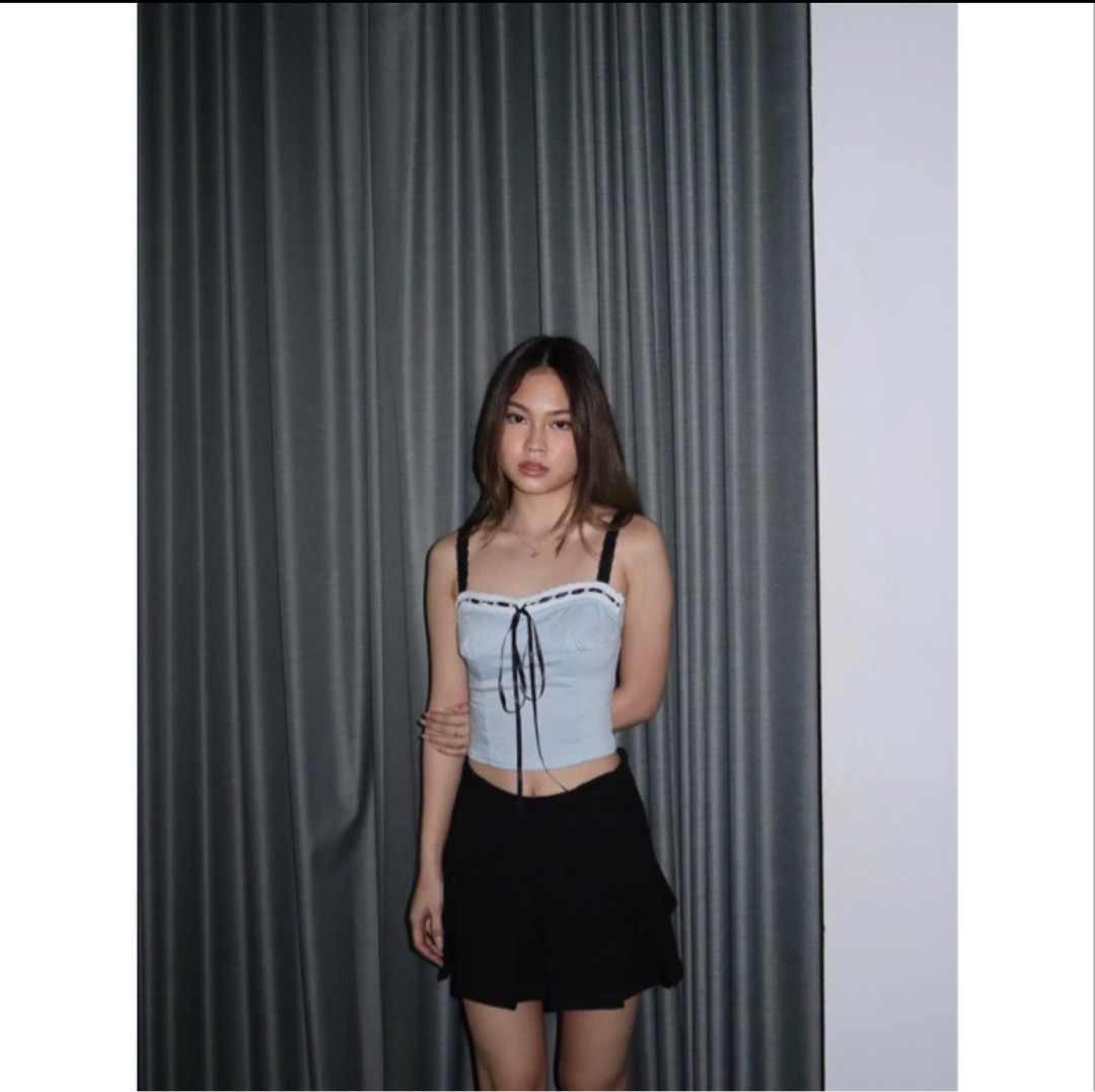Nude The Label Nudethelabel Girlfriend Top Tank Blue Y K Coquette