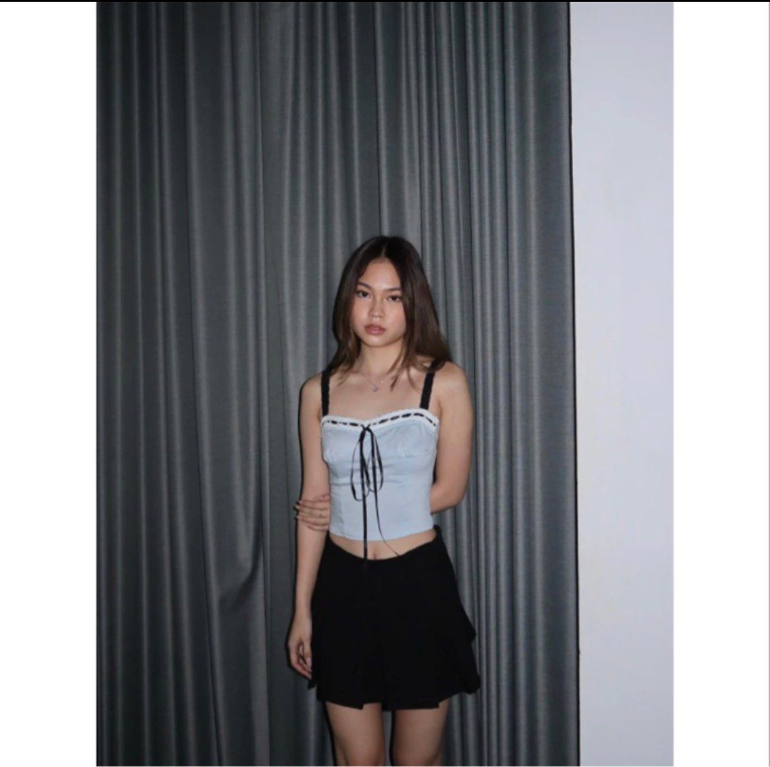 Nude The Label Nudethelabel Girlfriend Top Tank Blue Y K Coquette