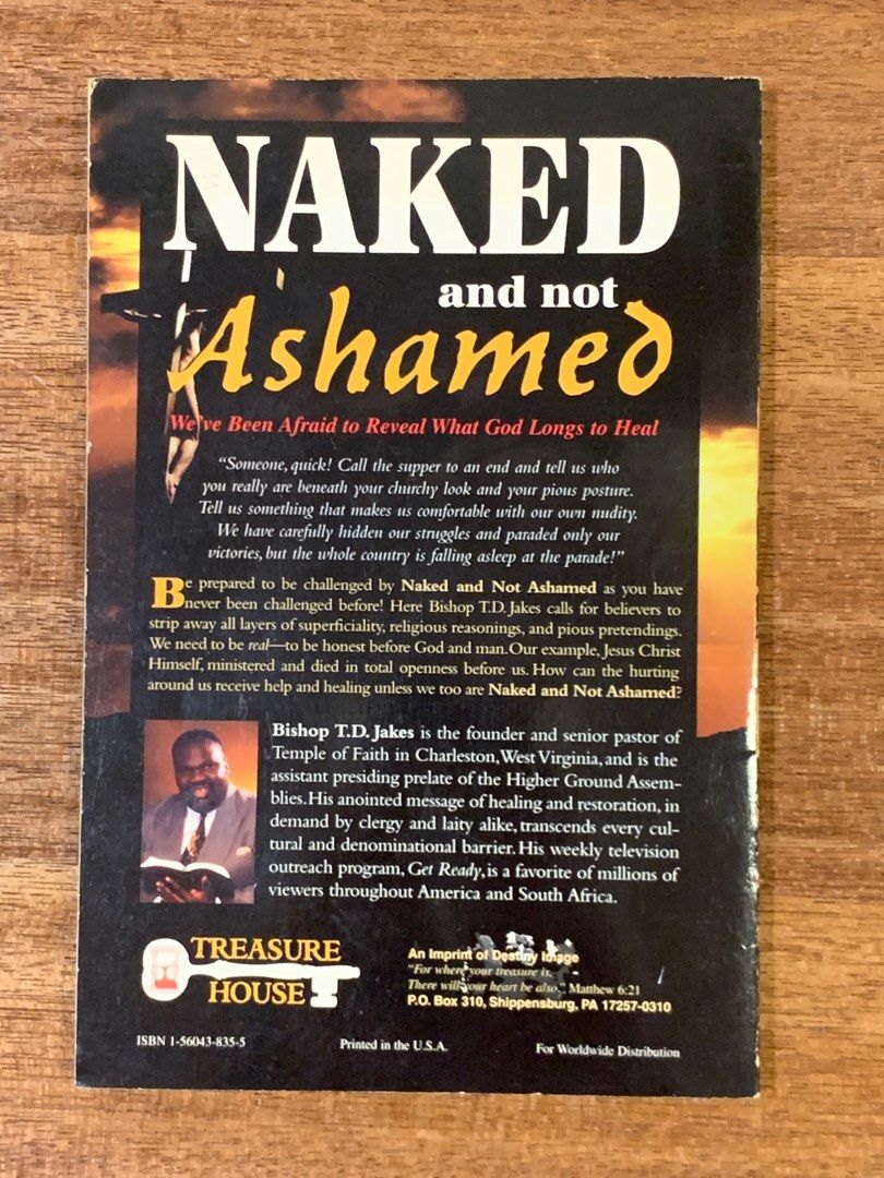 NAKED And Not Ashamed Weve Been Afraid To Reveal What God Longs To Heal Book By T D JAKES