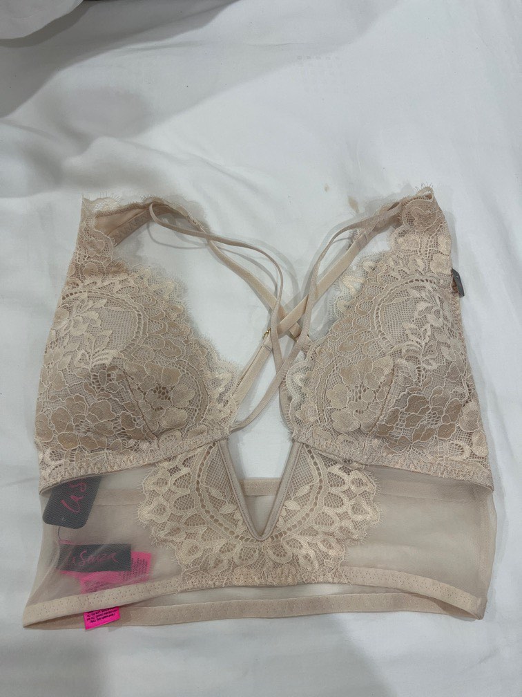 La Senza Nude Laced Lingerie Bra Non Wired Women S Fashion Muslimah Fashion Tops On Carousell