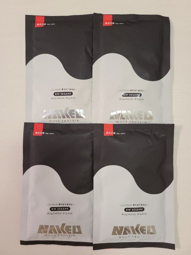 台灣蛋白粉 裸肌 naked protein 黑白芝麻味 健康及營養食用品 健康補充品 健康補充品 保健食品飲料和補品
