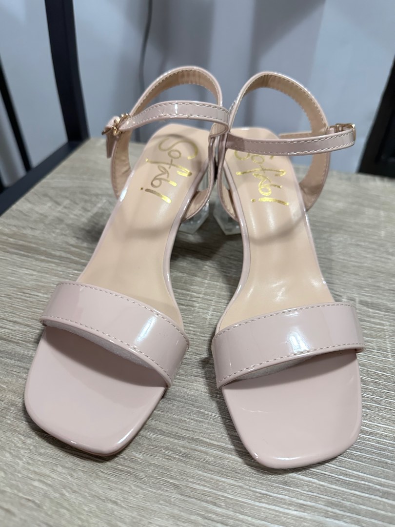 So Fab Nude Block Heels Women S Fashion Footwear Heels On Carousell