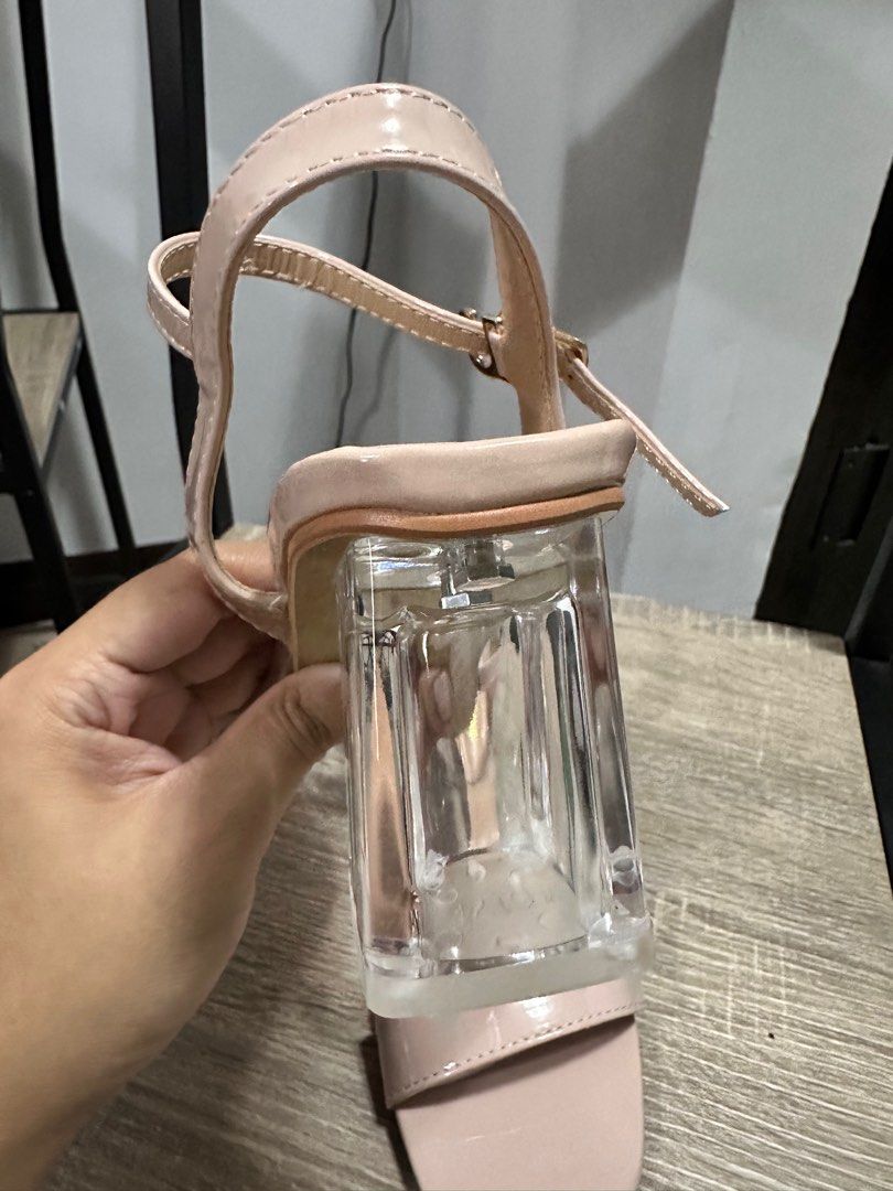 So Fab Nude Block Heels Women S Fashion Footwear Heels On Carousell