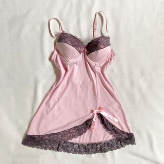 Basic Lingerie Sleepwear Baju Tidur Baby Blue Fesyen Wanita Pakaian