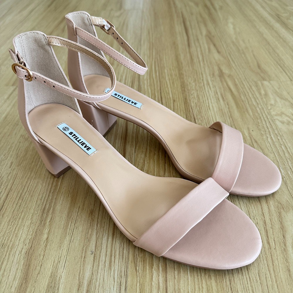 Stillieve Nude Skintone Block Low Heels Size Women S Fashion