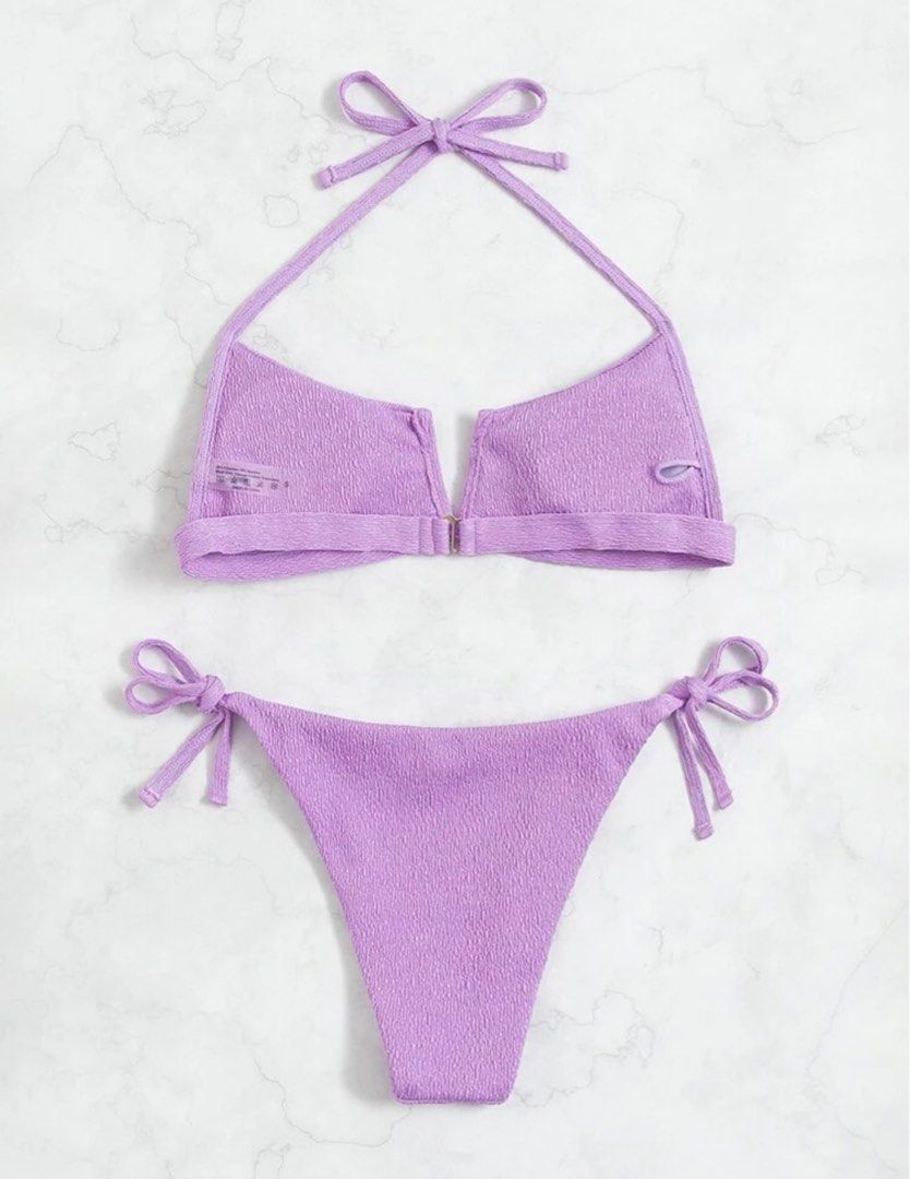 Textured V Wired Bikini Women S Fashion Swimwear Bikinis Swimsuits