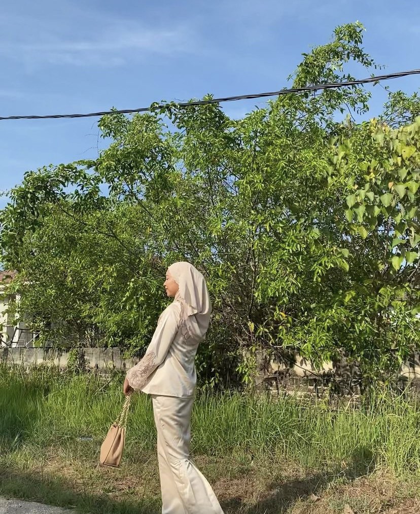 Baju Kurung Jannahnoe Roxanne Kurung In Nude Brown Women S Fashion