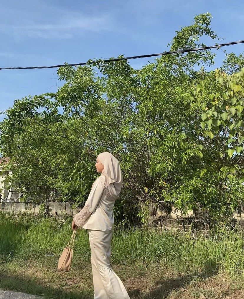Baju Kurung Jannahnoe Roxanne Kurung In Nude Brown Women S Fashion