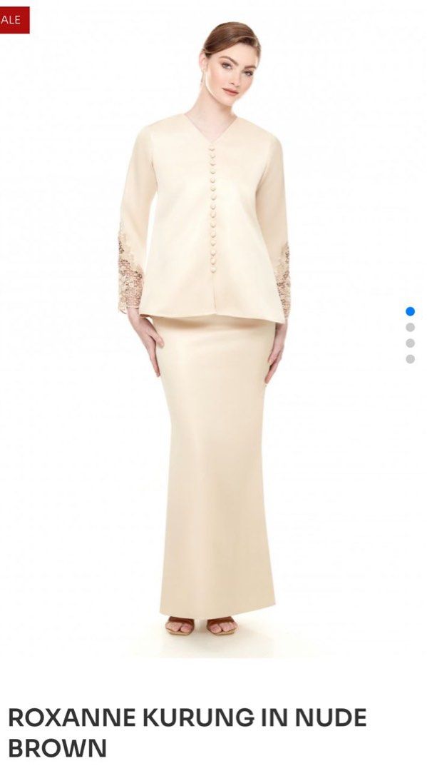 Baju Kurung Jannahnoe Roxanne Kurung In Nude Brown Women S Fashion