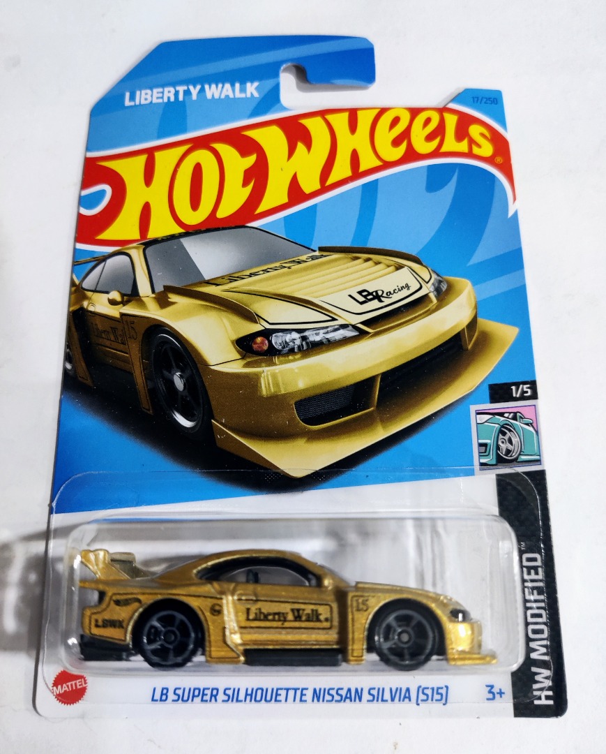 Hot Wheels LB Super Silhouette Nissan Silvia S Liberty Walk Gold Hw Modified LBWK Hobbies
