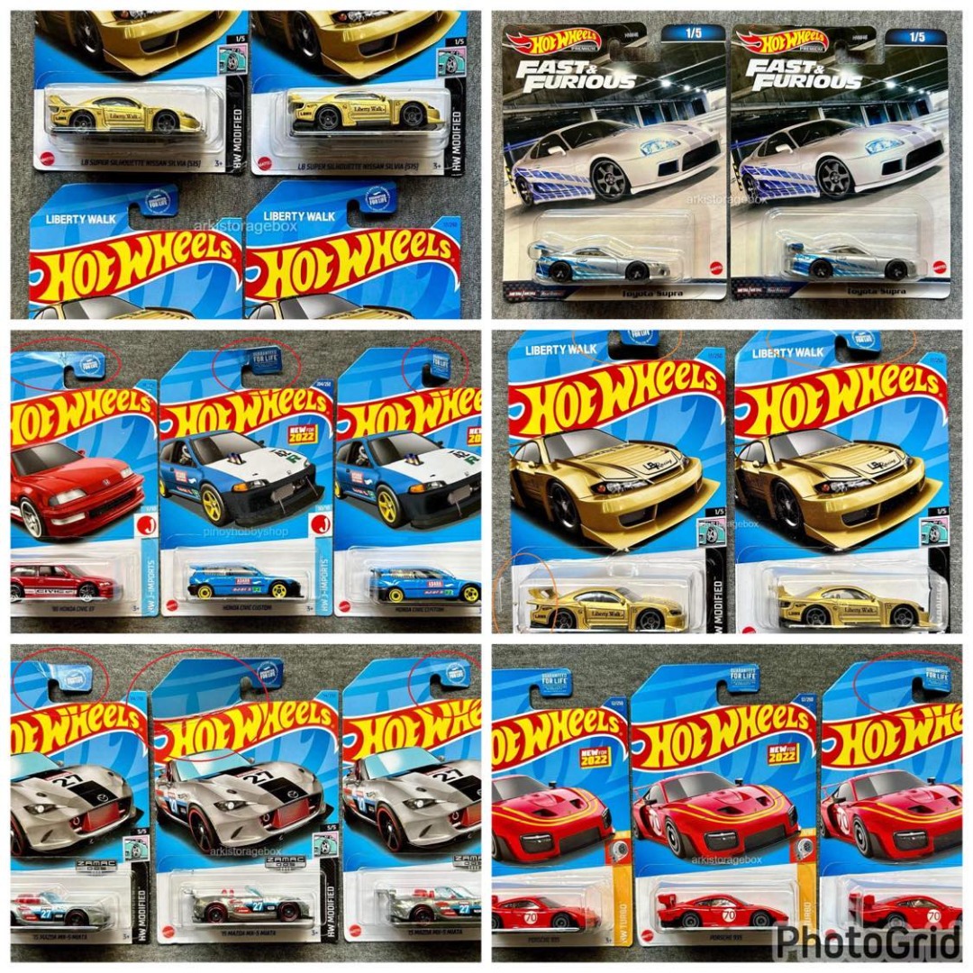 Hot Wheels LIBERTY WALK Super Silhouette Nissan Silvia Honda Civic Mazda Miata Porsche JDM US