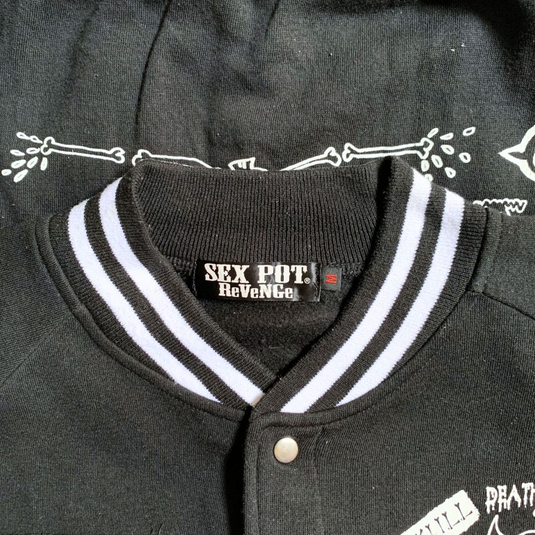 S Sex Pot Revenge Japan Embriodered Varsity Jacket Unisex M