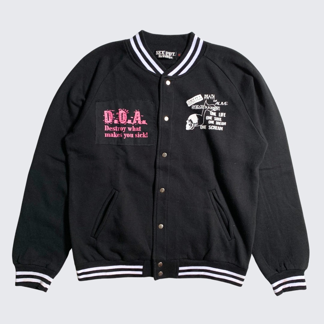 S Sex Pot Revenge Japan Embriodered Varsity Jacket Unisex M