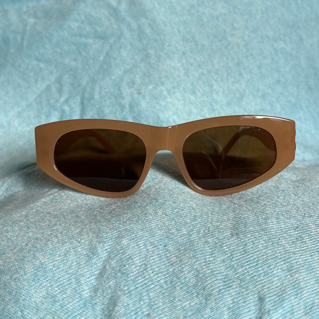 Kacamata Y2K Classy Nude Cat Eye Fesyen Wanita Aksesoris Di Carousell