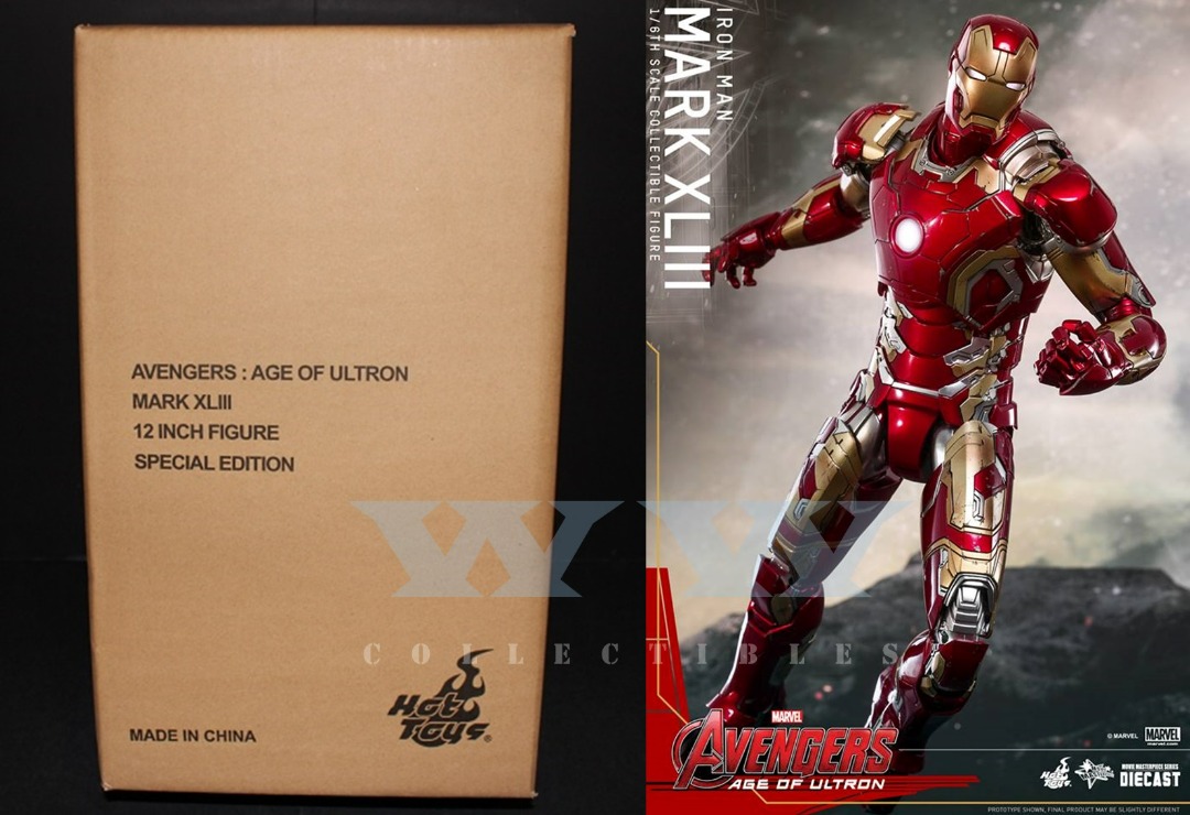 Original Hot Toys Mms D The Avengers Age Of Ultron Iron Man Mark Xliii Special Version