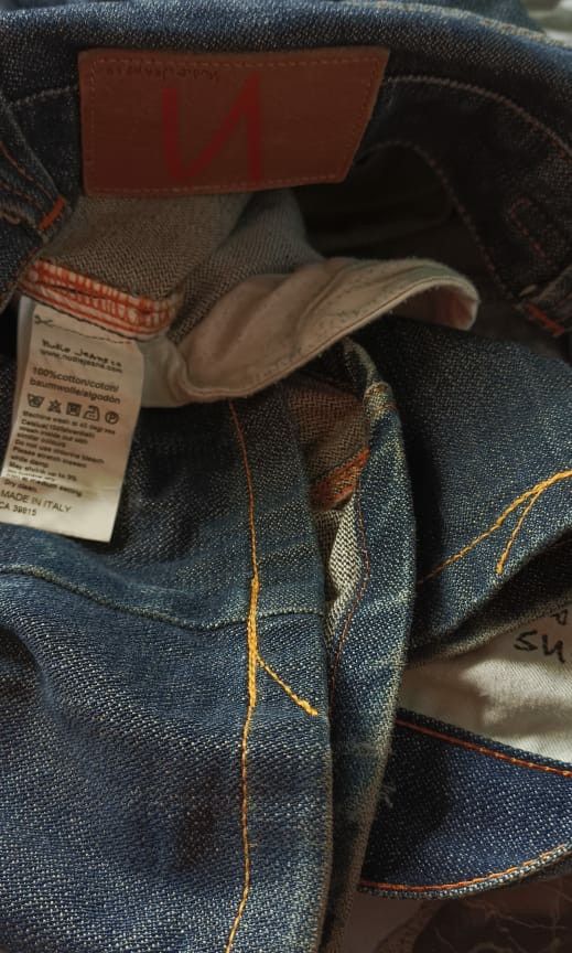 Nude Slim Jim Broken Twill Fesyen Pria Pakaian Bawahan Di Carousell
