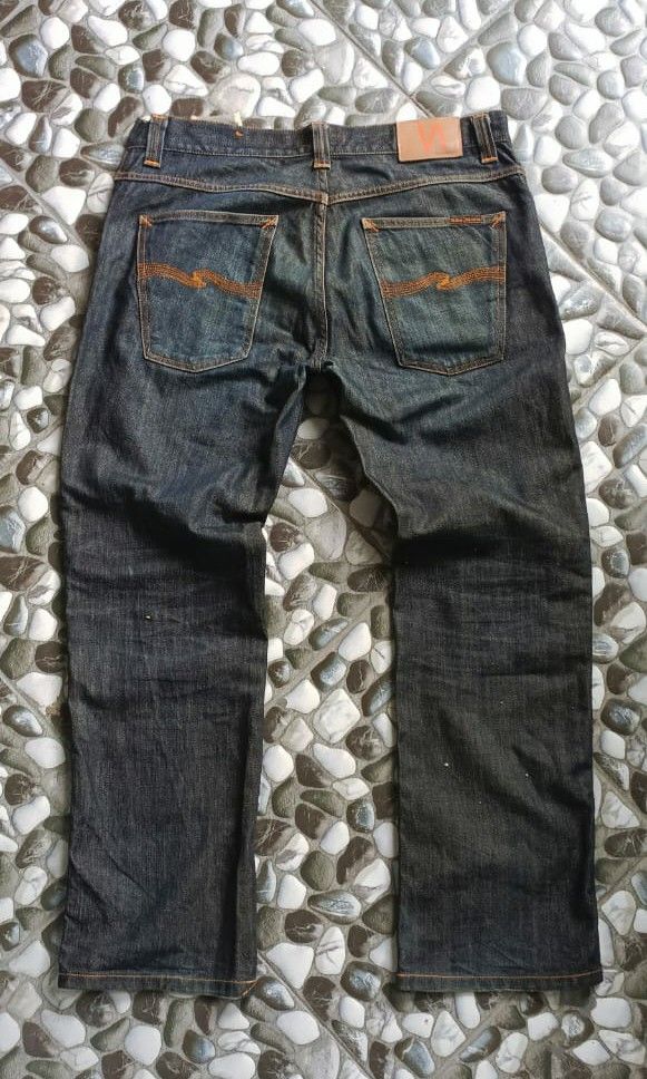 Nude Slim Jim Broken Twill Fesyen Pria Pakaian Bawahan Di Carousell