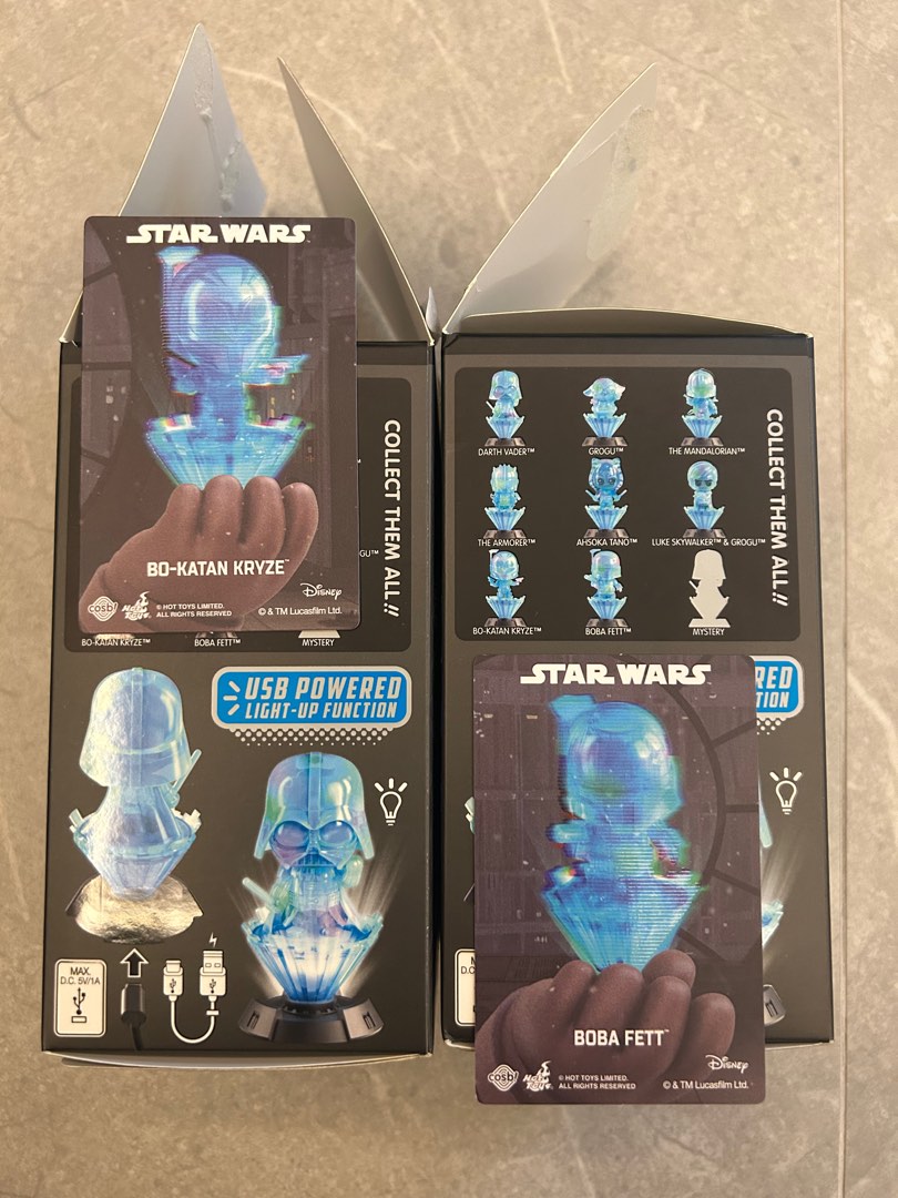 Hot Toys Star Wars Cosbi Bobble Head Collection Hologram Light Up Base Hobbies Toys Toys