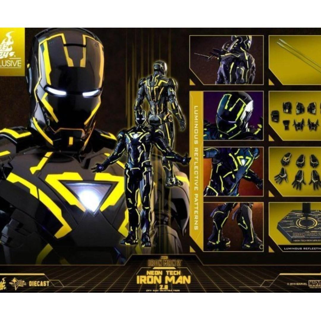 全新啡盒未開 hottoys hot toys neon tech mark 6 diecast MMS523 D29 mark vi neon tech 2 0 興趣及遊戲 玩具