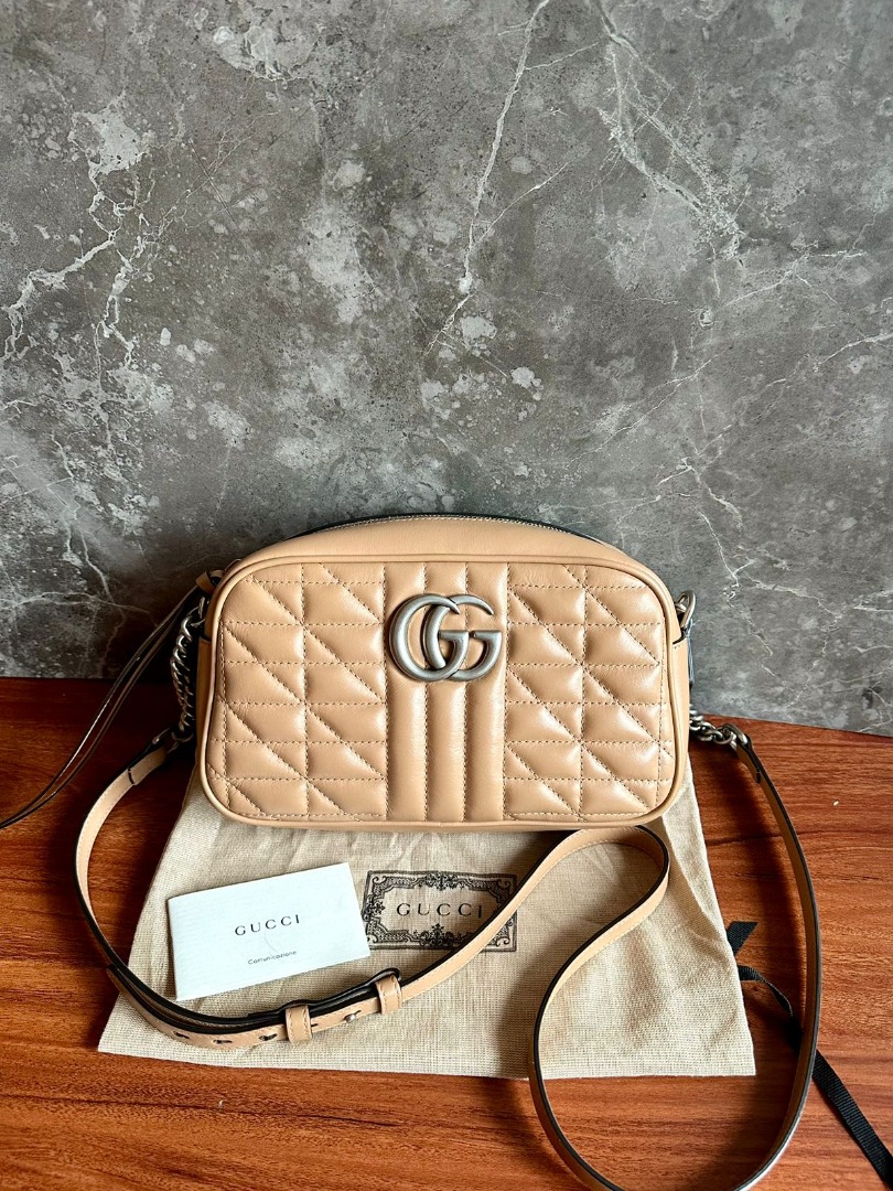 Excellent Gucci Small Cambag Nude With Db Booklet Barang Mewah Tas