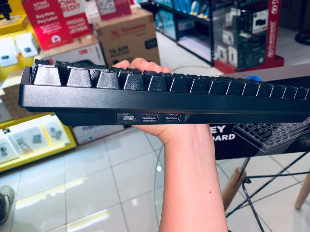 Royal Kludge Rk Rgb Hot Swap Black Keyboard Red Switch Tri Mode Bluetooth Wired Ghz Rech