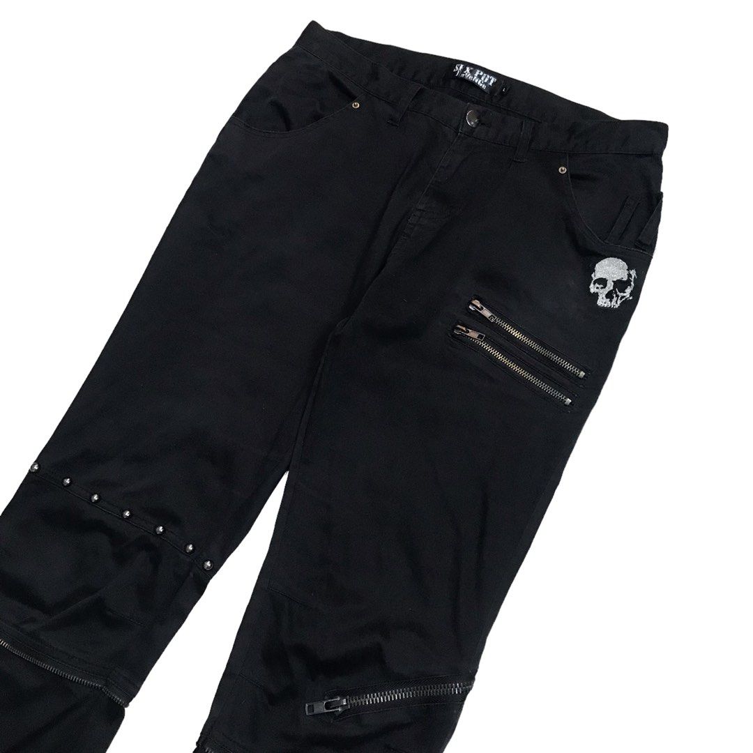 Sex Pot Revenge Gothic Punk Bondage Pants Fesyen Pria Pakaian