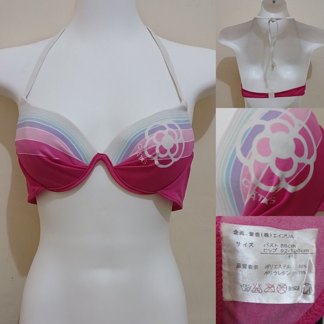 Bikini Pink Cantik Ada Busa Ada Kawat Olah Raga Baju Olahraga Di