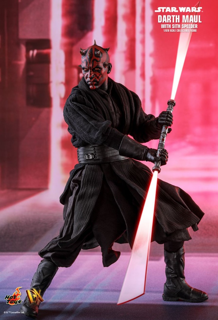 Hot Toys DX17B Star Wars Episode I The Phantom Menace 1 6th Scale Darth Maul With Sith Speeder