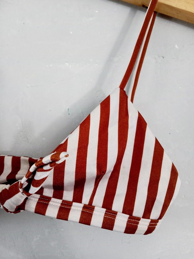 Bikini Stripe Bikini Branded Fesyen Wanita Pakaian Wanita Baju Luaran Di Carousell