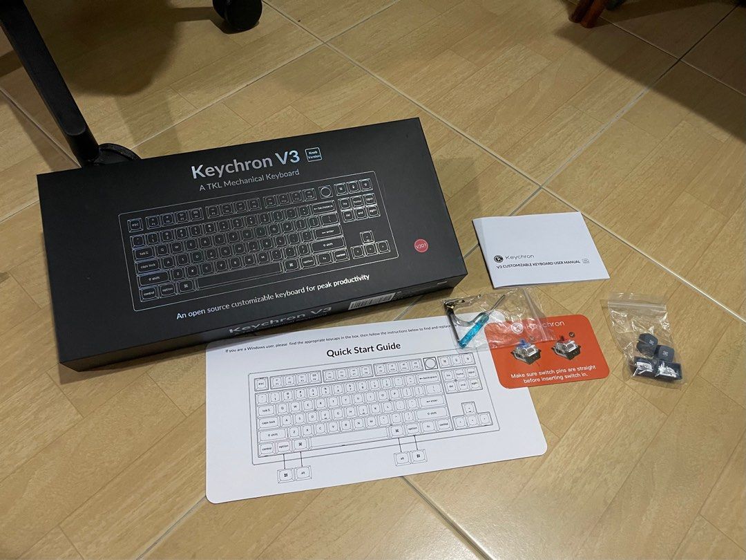 Keychron V Tkl Hot Swappable Mechanical Gaming Keyboard Red Switch Computers Tech Parts