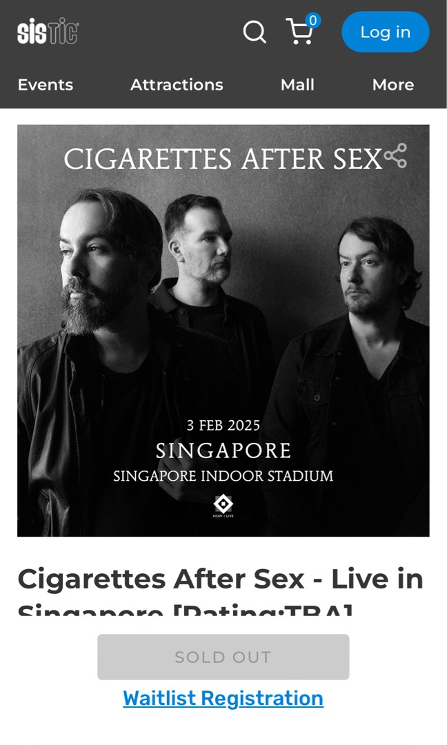 Cigarettes After Sex Feb Tickets Vouchers Event Tickets On