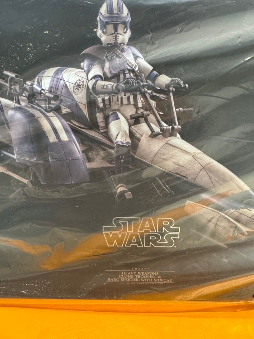 HEAVY WEAPONS CLONE TROOPER WITH BARC SPEEDER AND SIDECAR STAR WARS HOT TOYS EXCLUSIVE