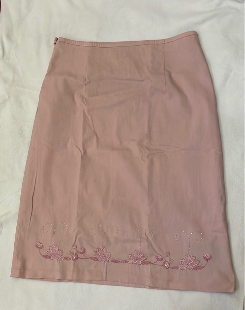 Rok Sopan Nude Skirt Rok Kantor Rok Gereja Fesyen Wanita Pakaian Wanita Gaun Rok Di