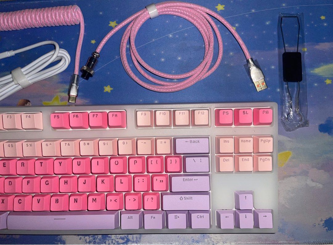 Fantasy Rgb Custom Gaming Mechanical Keyboard Keys Red Switch Hot Swappable Bnib