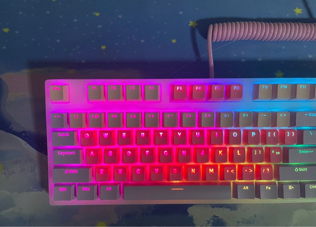 Fantasy Rgb Custom Gaming Mechanical Keyboard Keys Red Switch Hot Swappable Bnib