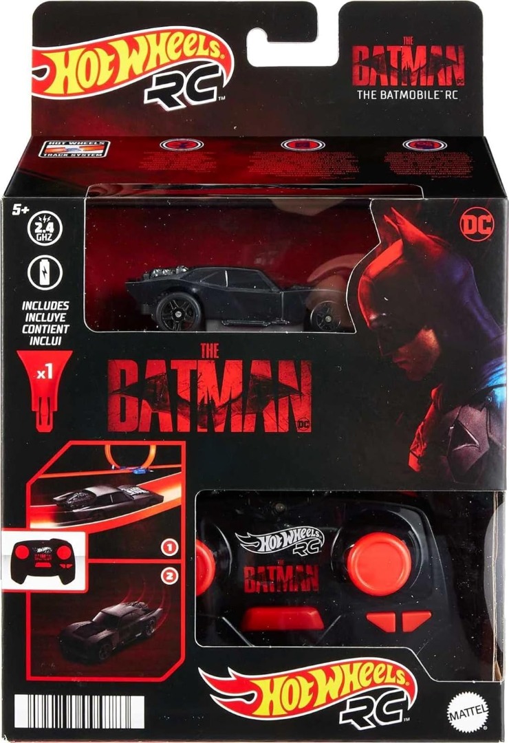 預訂2408 Mattel HJT85 Hot WheelsRC 1 64 Scale Batmobile from The Batman Movie 風火輪蝙蝠俠 2022