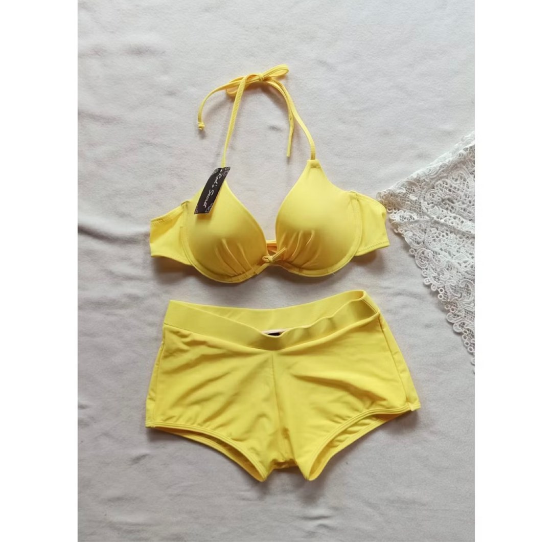 Bikini Set Kuning Busa Tipis Dan Ada Kawat Fesyen Wanita Pakaian Wanita Lainnya Di Carousell