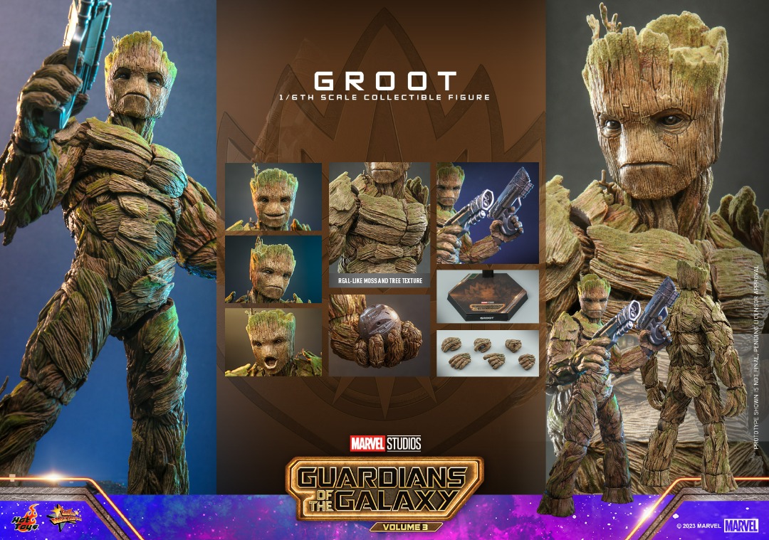 全新未開封 Hottoys 普通版 Hot Toys MMS MMS Guardians of the Galaxy Vol Groot 興趣及遊戲 玩具