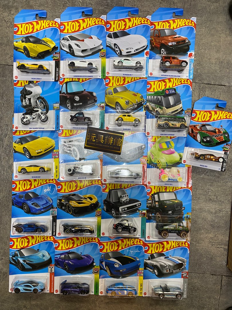 屯門小店 精選 Hotwheels Hot wheels 小巴 787b Bugatti Benz Porsche Nsx zonda bumblebee hypervan lbwk rx7
