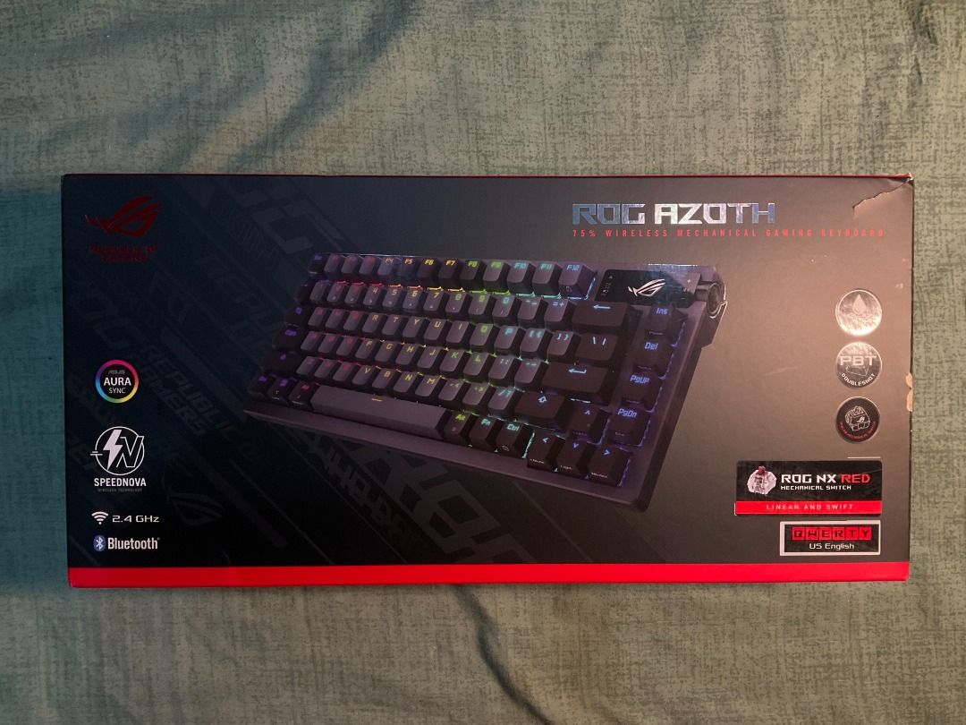 Asus ROG Azoth Hot Swappable Wireless Mechanical Gaming Keyboard ROG NX Red Computers Tech
