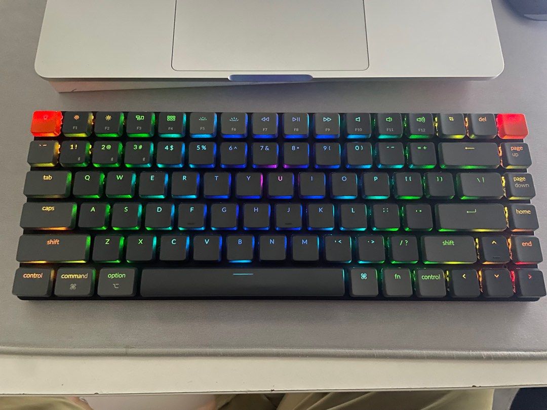 Keychron K Version Hot Swappable White Backlight Low Profile Optical Switch Mechanical