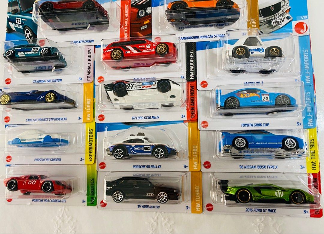 Hot Wheels Lamborghini Huracan Sterrato Bugatti Chiron Toyota Gr Cup Nissan Sx Bmw M Wagon