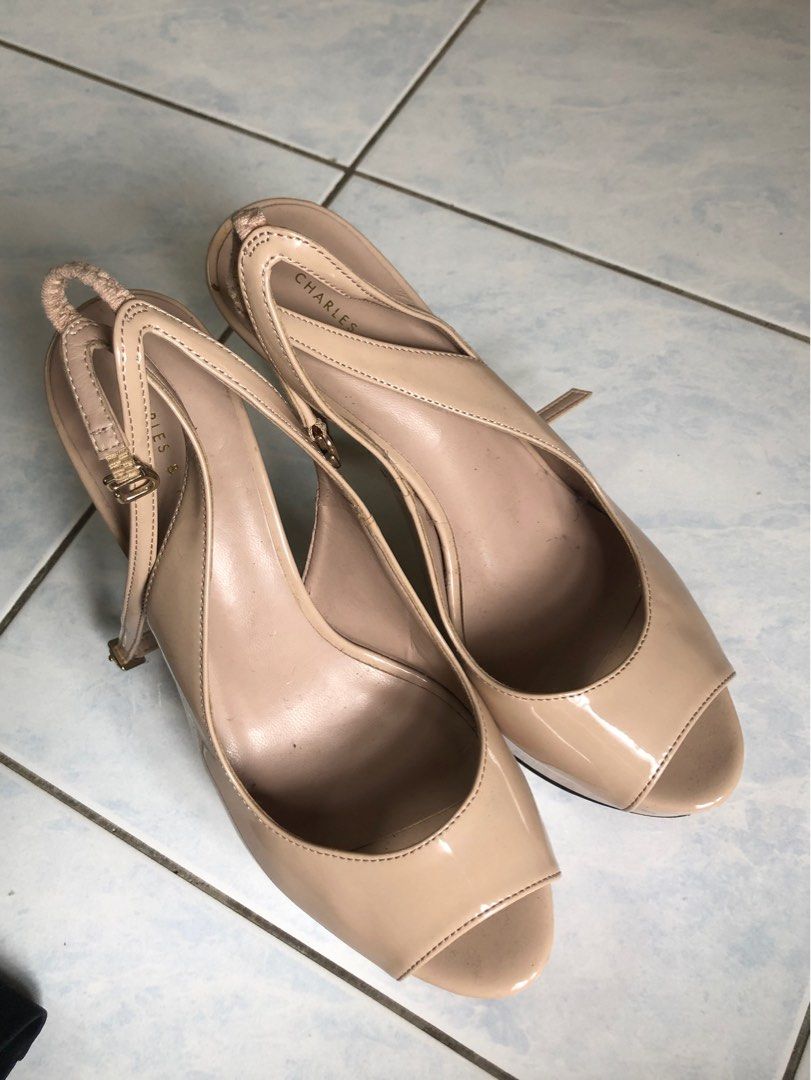 Charles Keith Nude Heels Women S Fashion Footwear Heels On Carousell