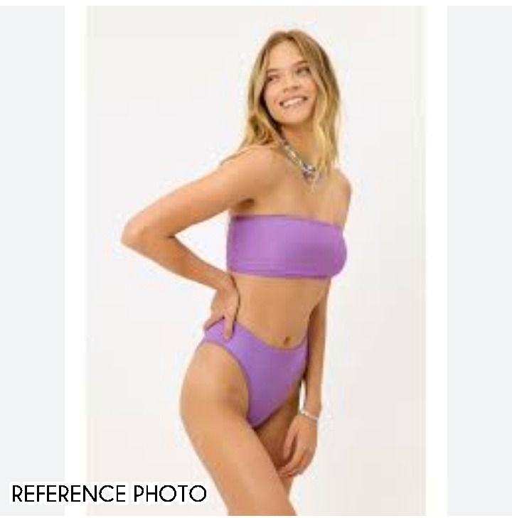 Cod Lalamove Bnew Purple Bandeau Bikini Purple Swimsuit Lavender Swimsuit Strappy Bikini Tube